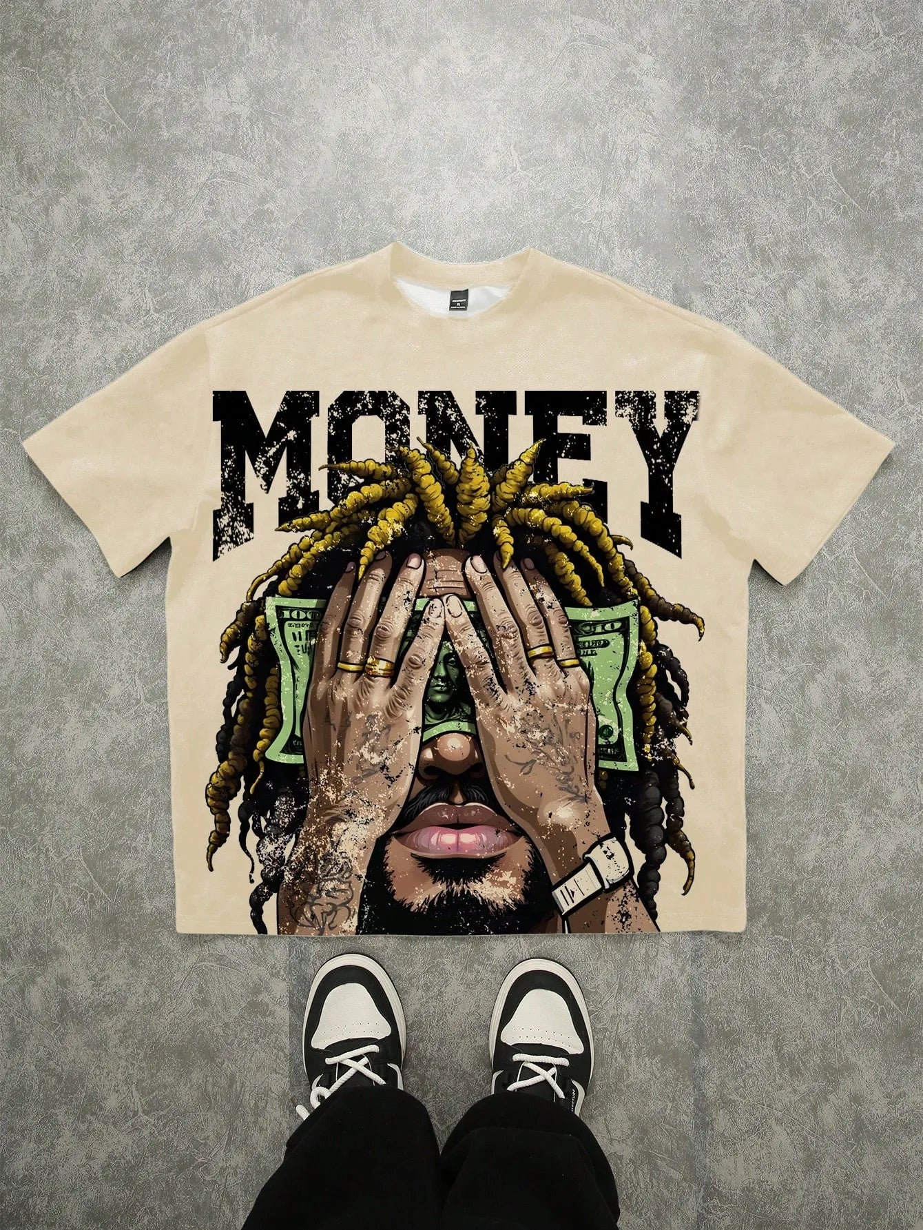The new men's T-shirt for the summer of 2025 features a casual fashionable soft and breathable 3D letter pattern print Majesty Me