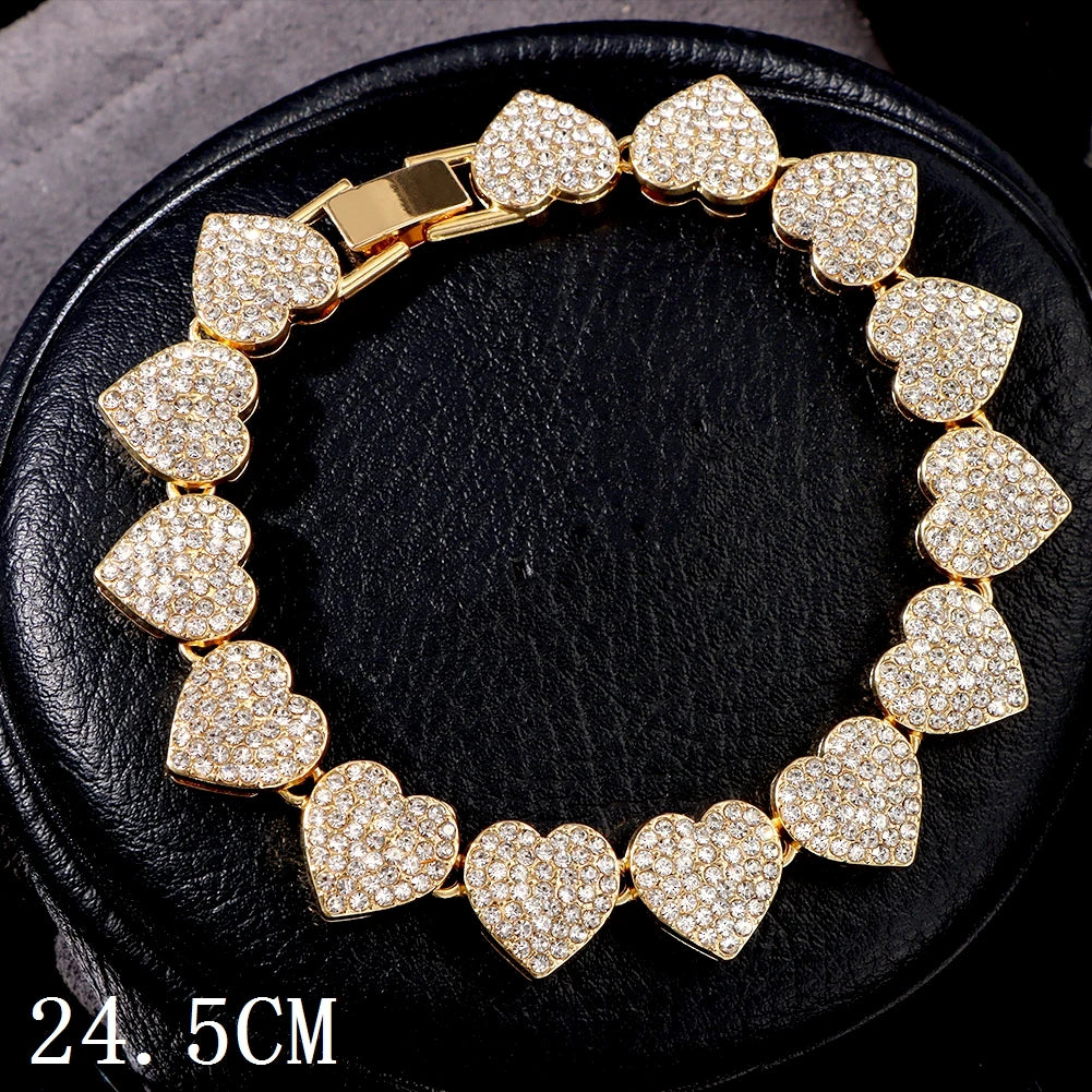 Flatfoosie Hip Hop Iced Out Chunky Cuban Chain Anklets For Women Luxury Rhinestone Link Ankle Bracelet Beach Barefoot Jewelry Majesty Me
