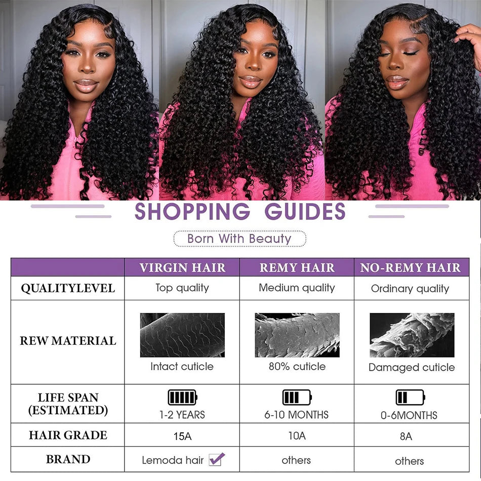 Lemoda Burmese Curly Bundles With Closure Human Hair 5x5 HD Transparent Lace Closure Virgin Human Hair Bundles 15A Extensions Majesty Me