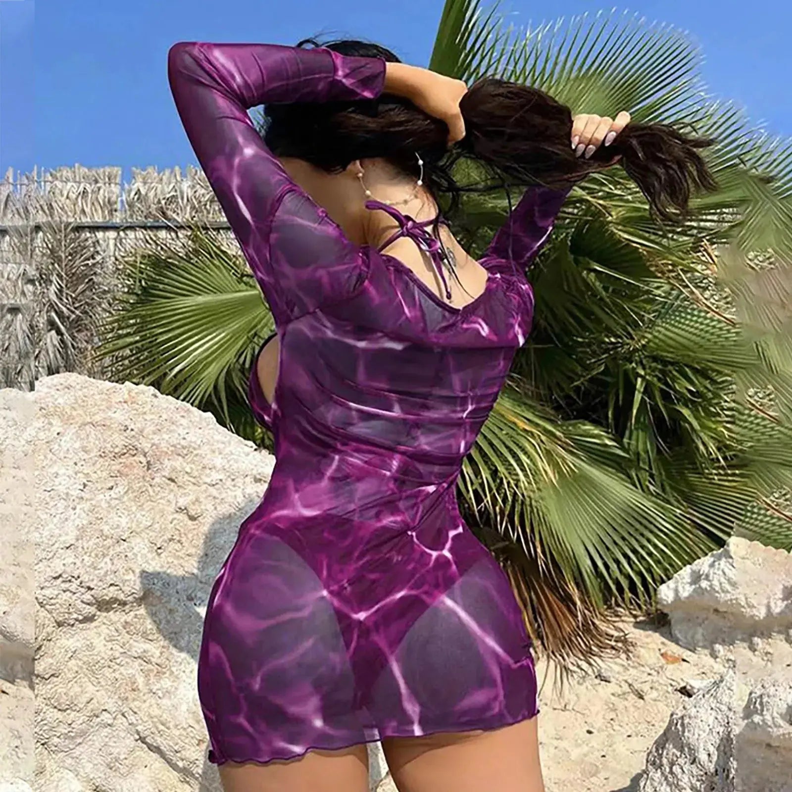 Women’s 3-Piece Swimsuit Set – Bikini Top, Bottom & Long Split Cover-Up Skirt (2025 Collection) - Majesty Me