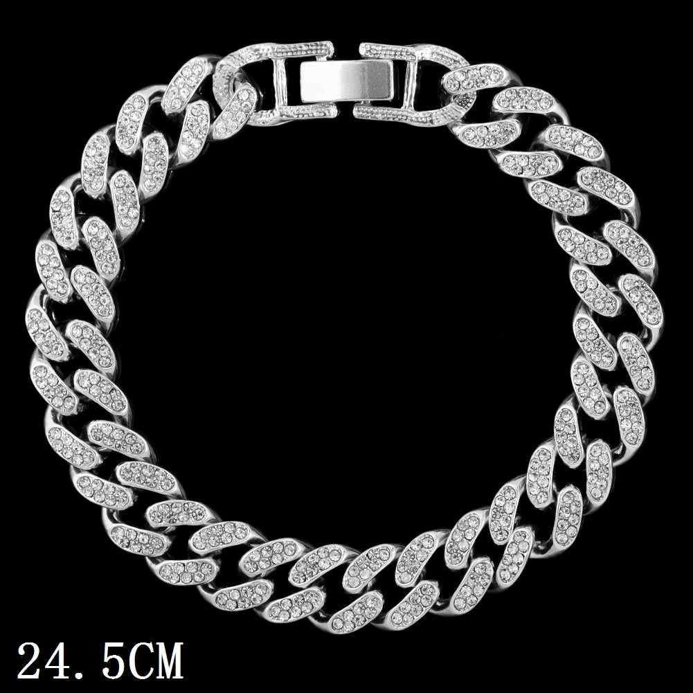 Flatfoosie Hip Hop Iced Out Chunky Cuban Chain Anklets For Women Luxury Rhinestone Link Ankle Bracelet Beach Barefoot Jewelry Majesty Me