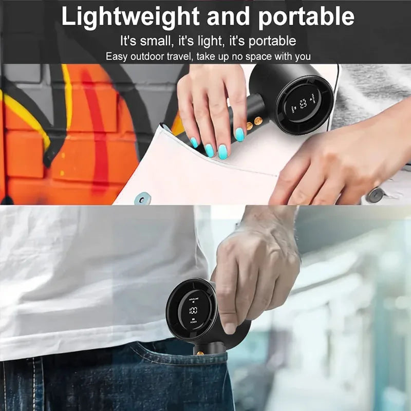 Handheld Fan Portable Turbo Fan Air Cooler 100-Speed Adjustment High-Speed Fans  Mini Hand fan for Home Travel Outdoor Camping Majesty Me