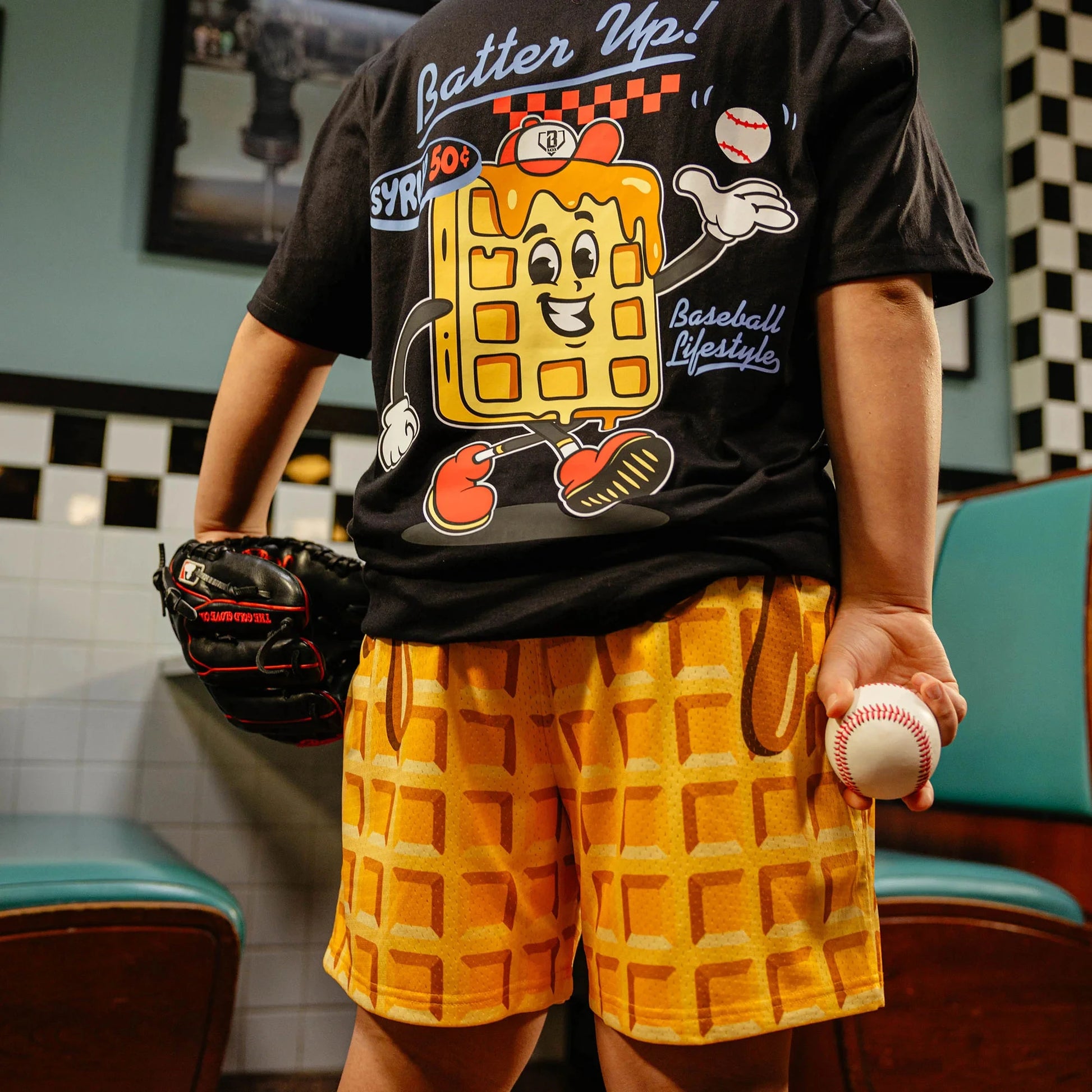 Summer New Children/Youth Baseball Lifestyle 101 Ice Cream Series Batter Up Shorts Oversized Breathable Sports Shorts Men Women Majesty Me