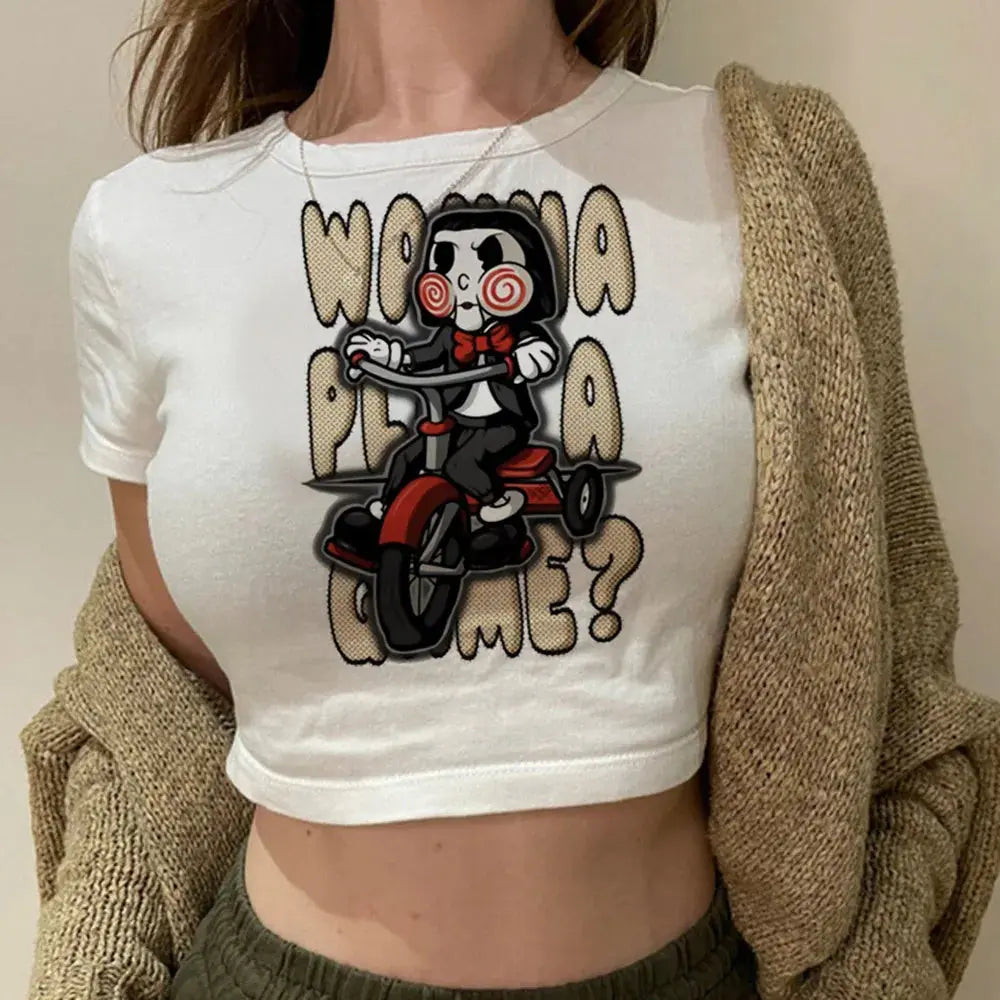 Saw Horror Graphic Tee | Gothic 90s Hippie Grunge T-Shirt Majesty Me Streetwear™