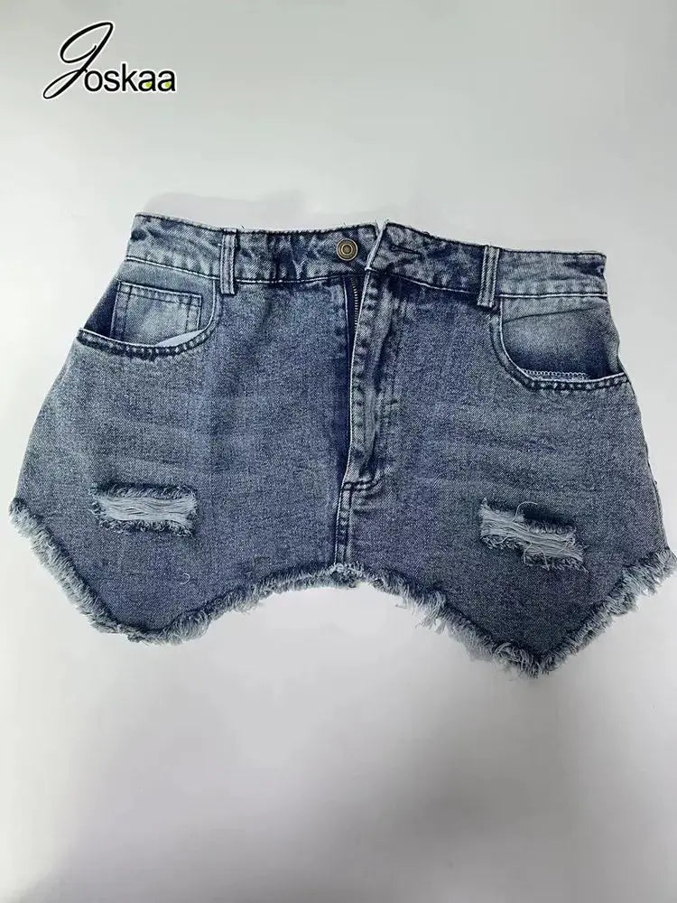 “Urban Royalty” Denim Two-Piece Set – Button-Up Shirt Dress & Asymmetric Skirt Street Look Majesty Me Streetwear™