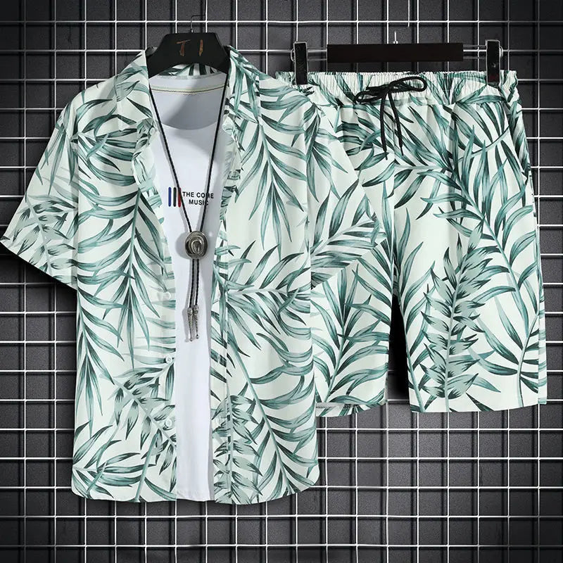 Beach Clothes For Men 2 Piece Set Quick Dry Hawaiian Shirt and Shorts Set Men Fashion Clothing Printing Casual Outfits Summer Majesty Me