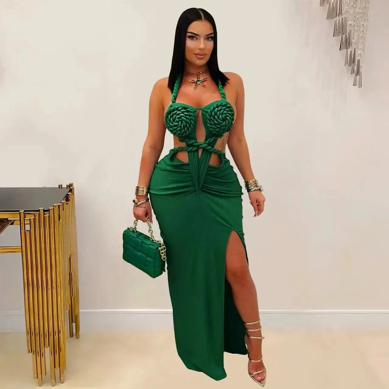 Midnight Contour Knit Gown Majesty Me