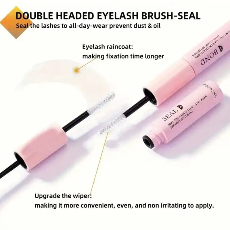 Lash Bond and Seal 10ml Individual Lashes Glue and Seal Super Strong Hold Lash Extension and Lash Glue Remover 5ml Tweezers Kit Majesty Me