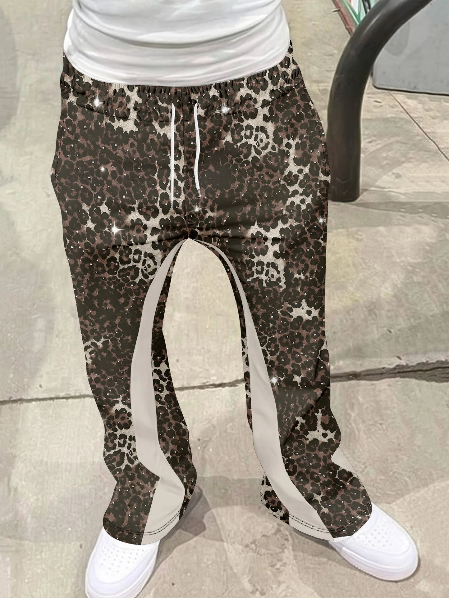 Y2k Flared Pants Men Loose 3D Print Trousers Casual Sweatpants Mid Waist Sporty Female Clothes Streetwear Hip Hop Vintage Pants Majesty Me