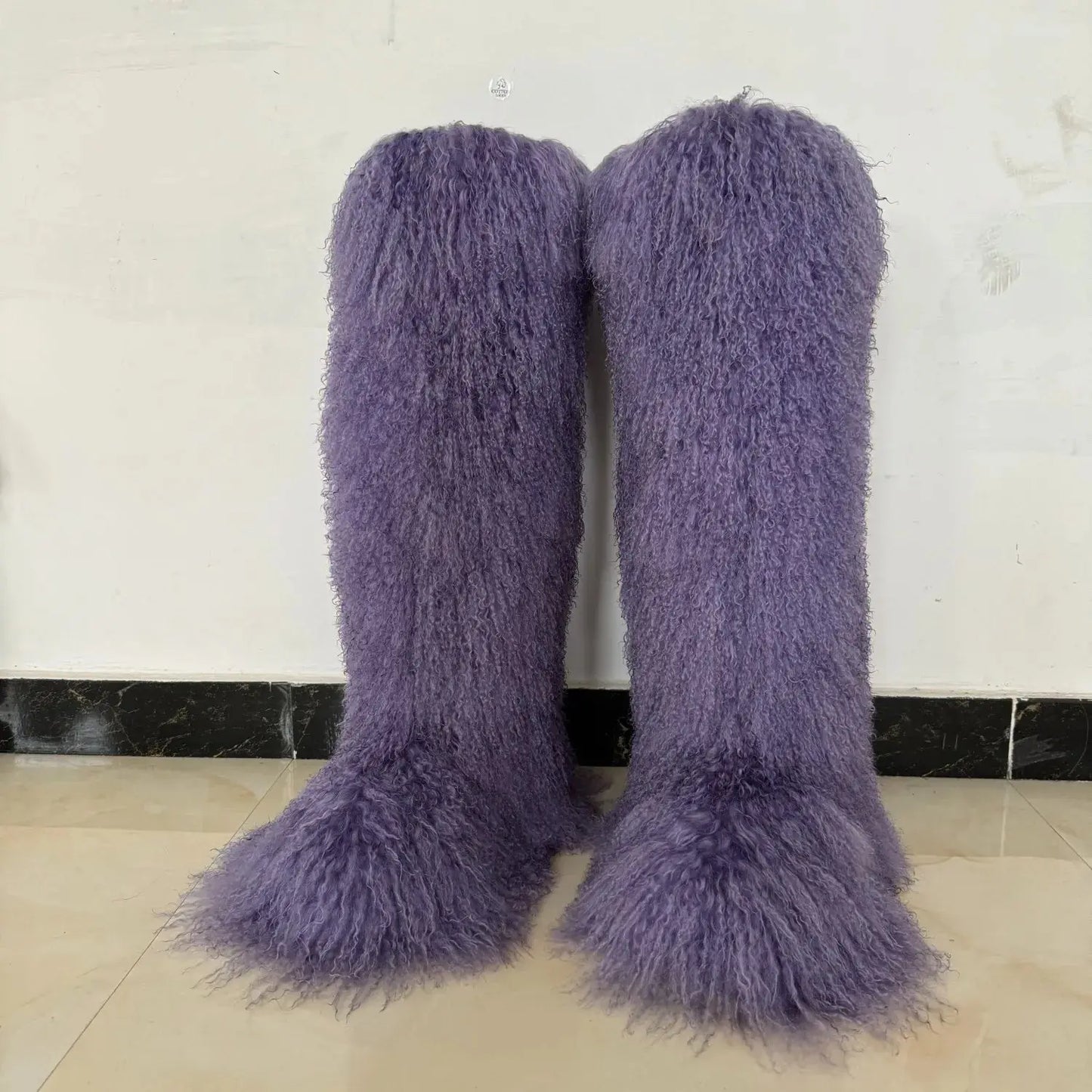 Majesty Me “Empress Frost” Thigh-High Fur Boots Majesty Me Streetwear™