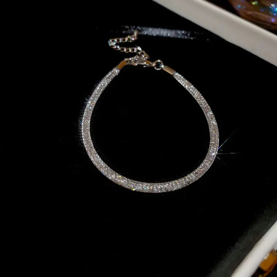 Royal Mesh Gold Bracelet – Sparkling Zircon Crystal Bangle for Men & Women Majesty Me Streetwear™